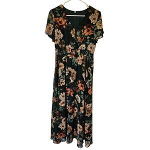 Green Floral Maxi Dress